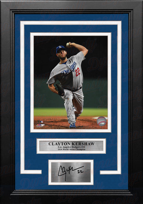 Clayton Kershaw Autographed and Framed Los Angeles Dodgers Jersey