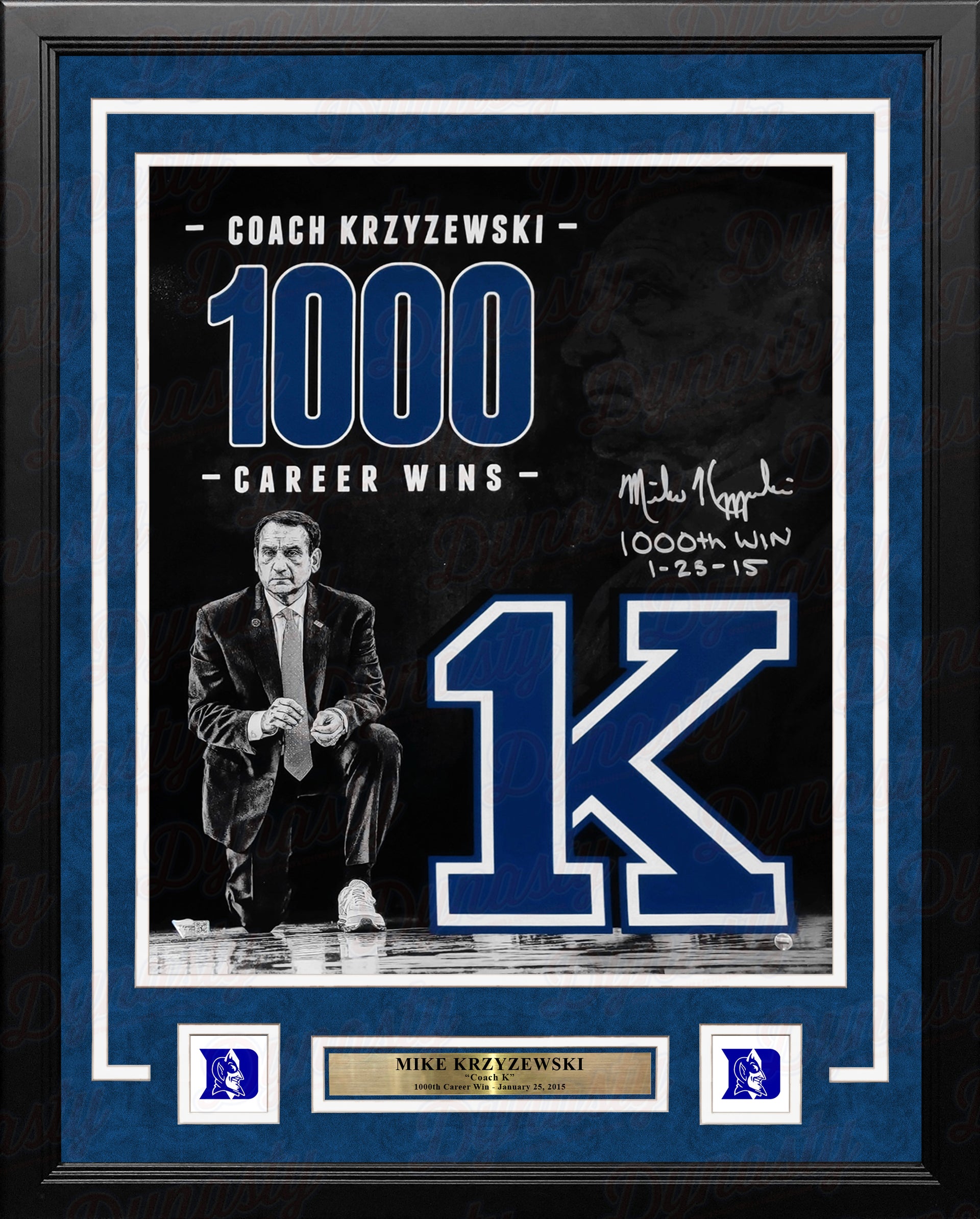 Mike Krzyzewski Duke Blue Devils Autographed 16x20 College Basketball Photo  with 1000th Win Inscription | Dynasty Sports & Framing