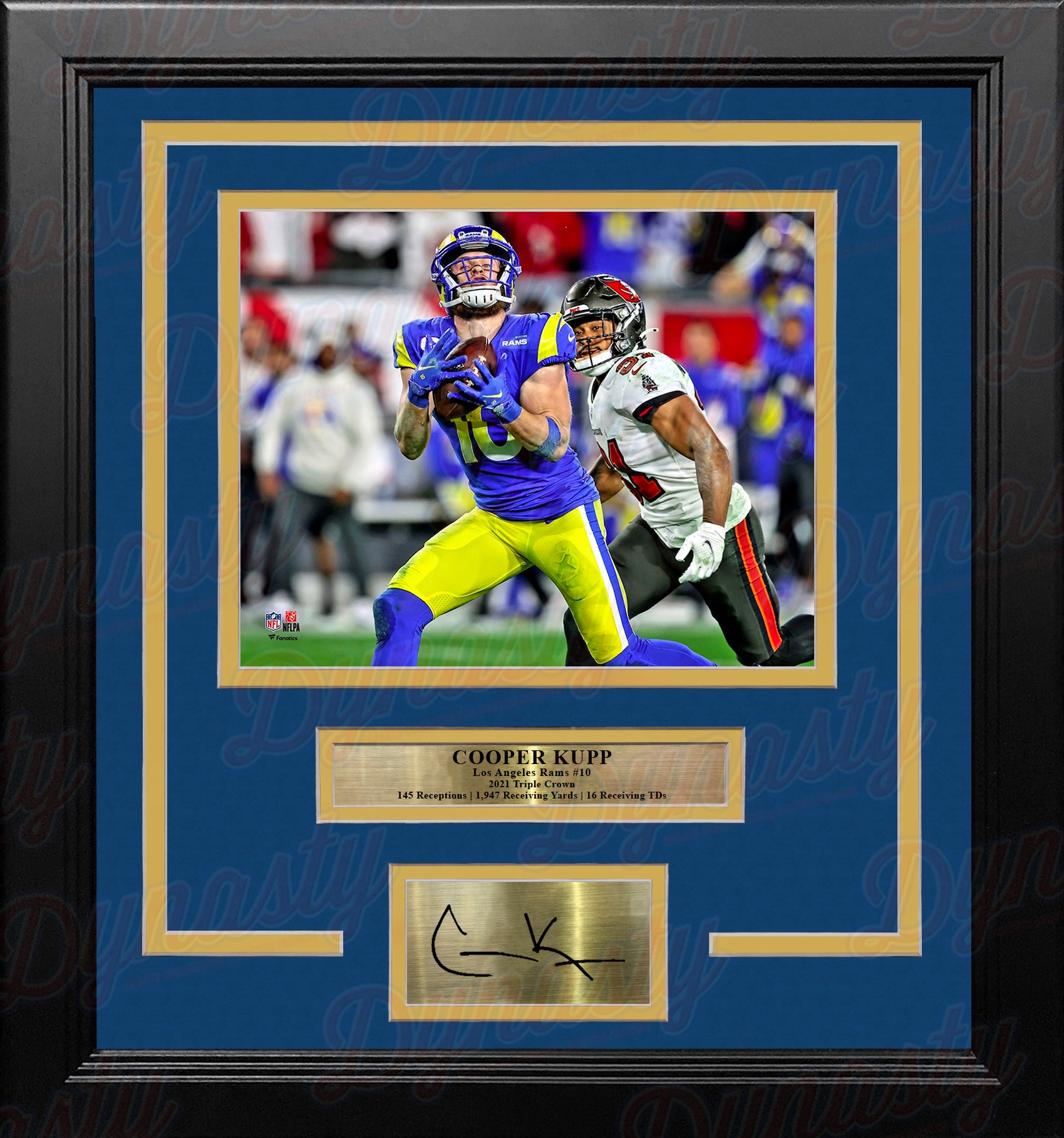 Cooper Kupp Playoff Action Los Angeles Rams 8x10 Framed Photo Engraved  Autograph