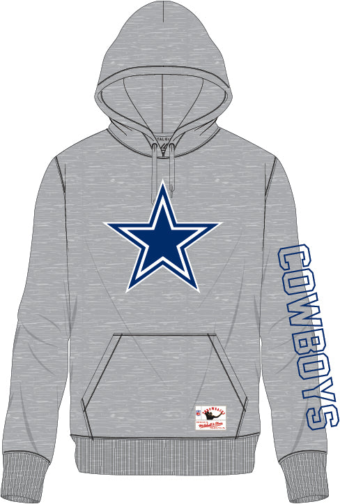 Exclusive Fitted Mitchell & Ness Dallas Cowboys Fleece Hockey Hoodie S