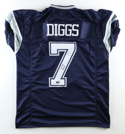 Autographed/Signed Trevon Diggs Dallas White Football Jersey JSA COA