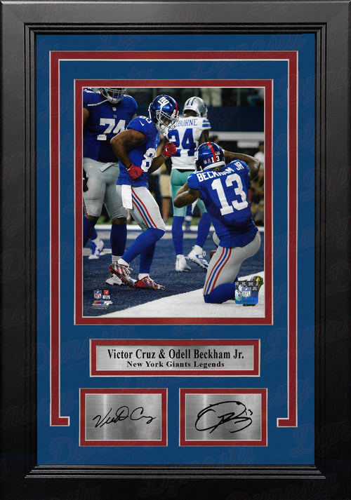 Odell Beckham Jr New York Giants Signed Autograph Custom Framed