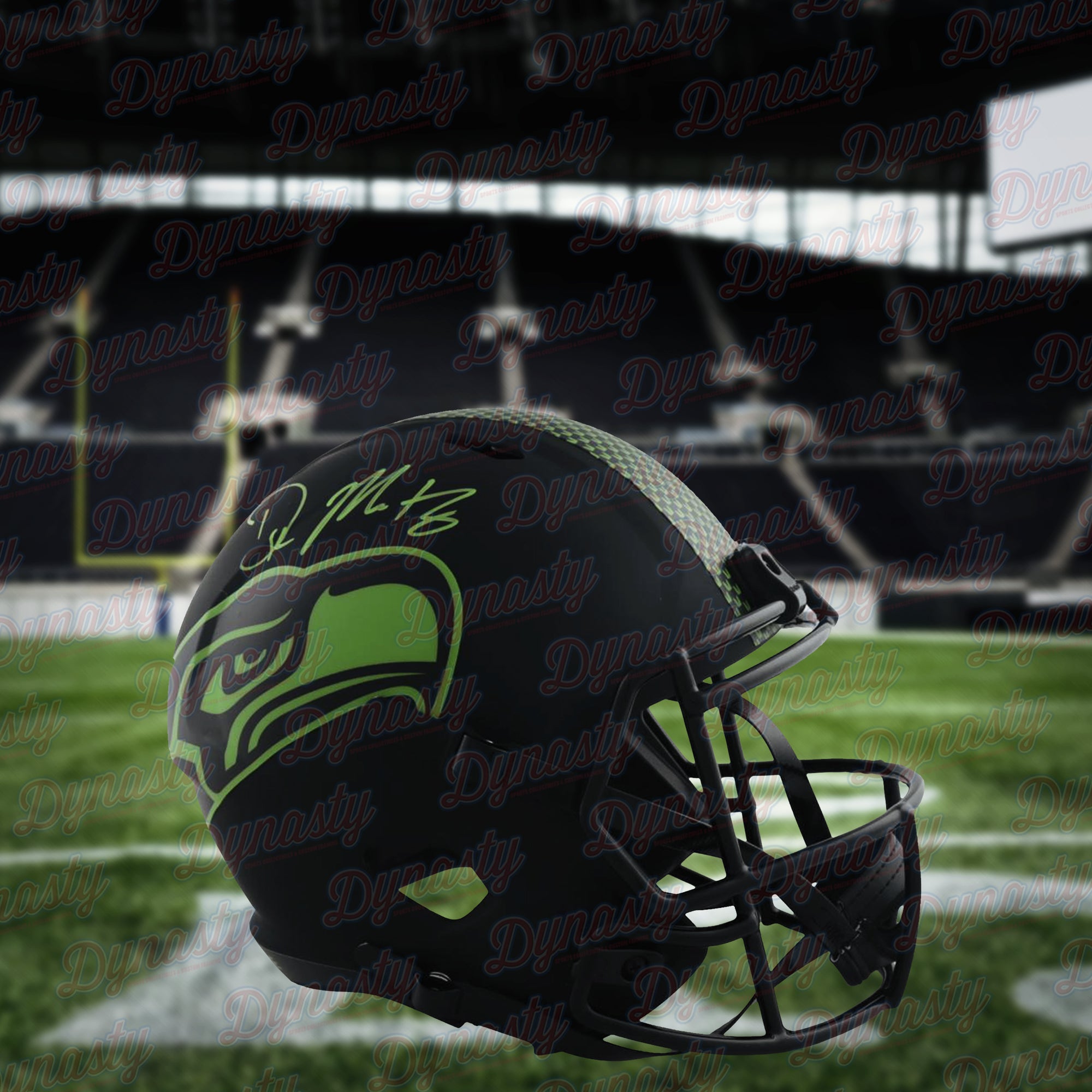 DK Metcalf Autographed Seattle Seahawks Eclipse Speed Full-Size Football Helmet | Sports Framing
