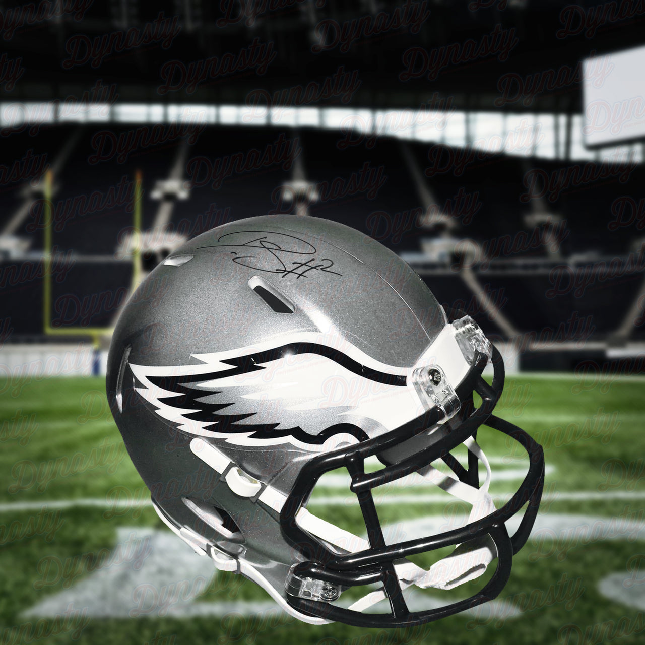 Dallas Goedert Philadelphia Eagles Autographed Riddell Lunar Eclipse Alternate Speed Replica Helmet