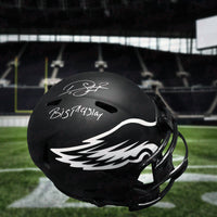 Jalen Hurts Autographed Philadelphia Eagles Eclipse Black Full Size  Authentic Speed Helmet Beckett BAS Witness Stock #217983 - Mill Creek Sports