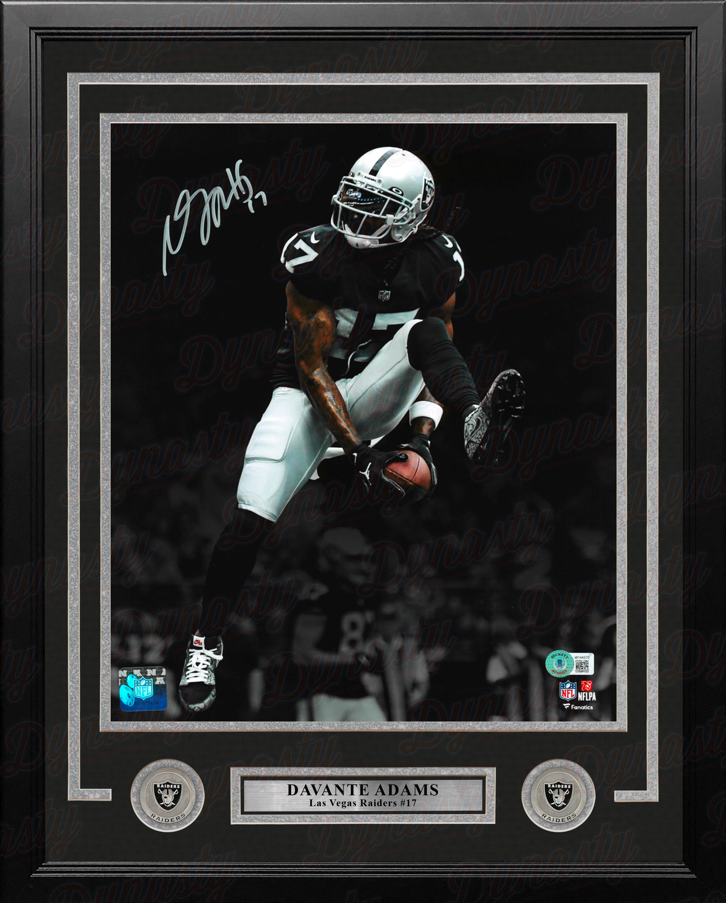 Davante Adams Signed Framed Vertical Layout Pro Edition Color Rush