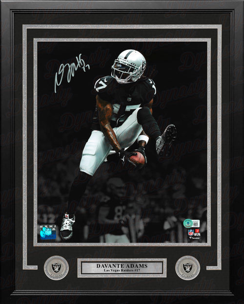 Darren Waller Touchdown Celebration Las Vegas Raiders Autographed 8 x 10  Framed Football Photo