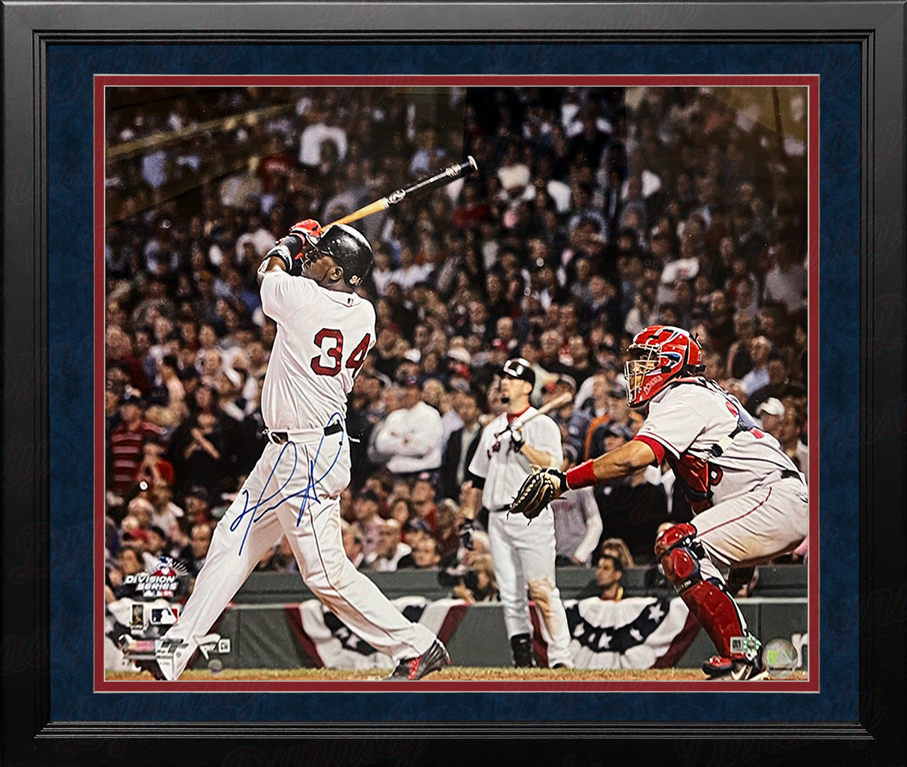 Carlton Fisk Boston Red Sox Framed Autographed 16 x 20 Watching