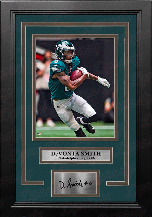 Devonta Smith Autographed Professionally Framed Philadelphia 