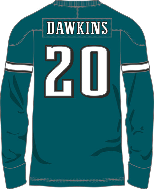 Brian Dawkins Philadelphia Eagles Mitchell & Ness Retired Player Logo Name  & Number T-Shirt - Black