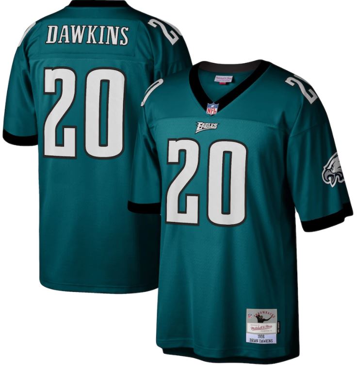 Mitchell & Ness Men's Brian Dawkins Black Philadelphia Eagles Legacy Replica Jersey