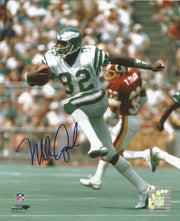 Mike Quick on the Run Philadelphia Eagles Autographed NFL Football 8" x 10" Photo - Dynasty Sports & Framing 