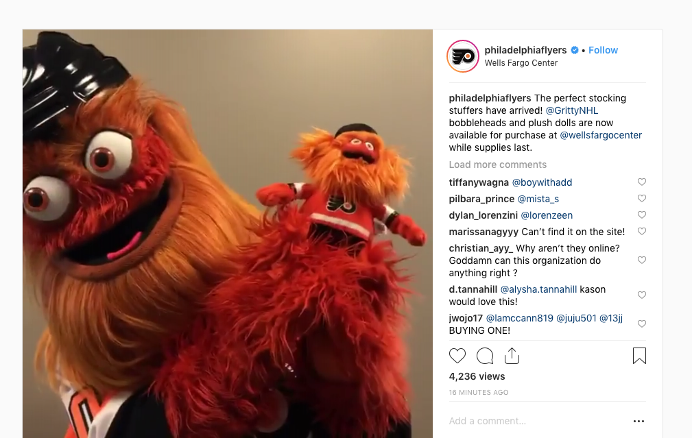 Men's Fanatics Branded Orange Philadelphia Flyers Gritty Mascot T