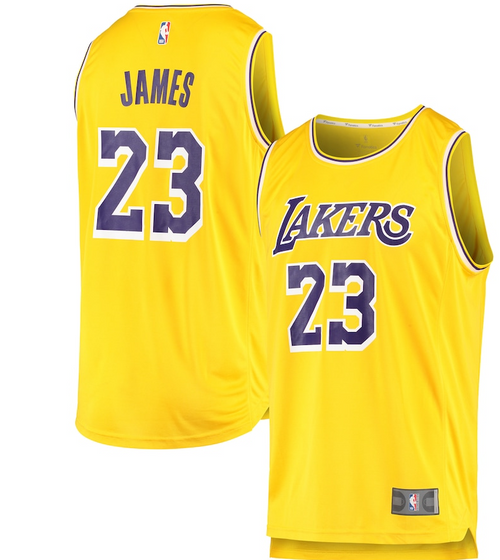 LeBron James Los Angeles Lakers Fanatics Branded Fast Break Replica Player  Jersey Gold - Icon Edition