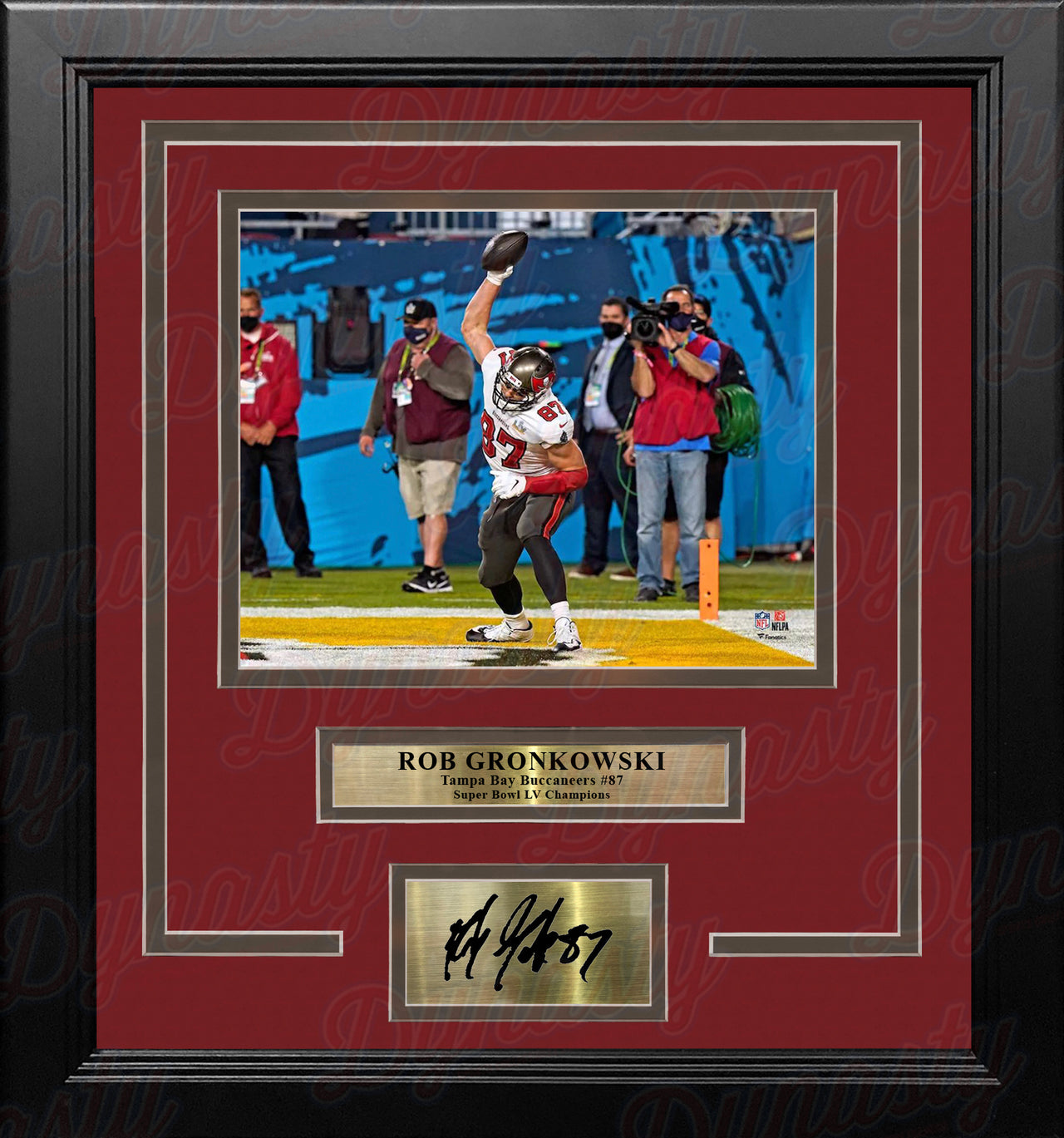 Rob Gronkowski Tampa Bay Buccaneers Fanatics Authentic Unsigned Super Bowl  LV Running Into Endzone Photograph