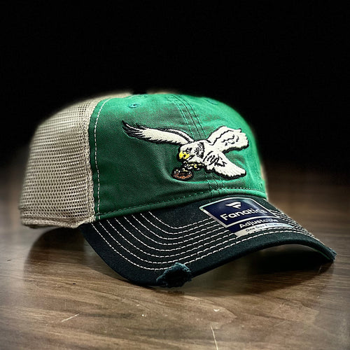 Philadelphia Eagles Fundamental Vintage Trucker Snapback Hat