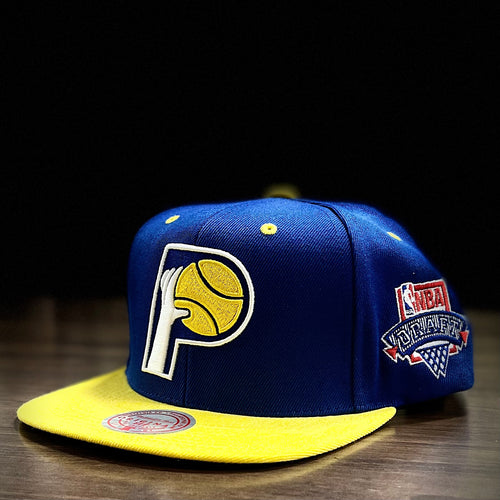 Adult Indiana Pacers Jersey Love 87' Snapback Hat by Mitchell and Ness