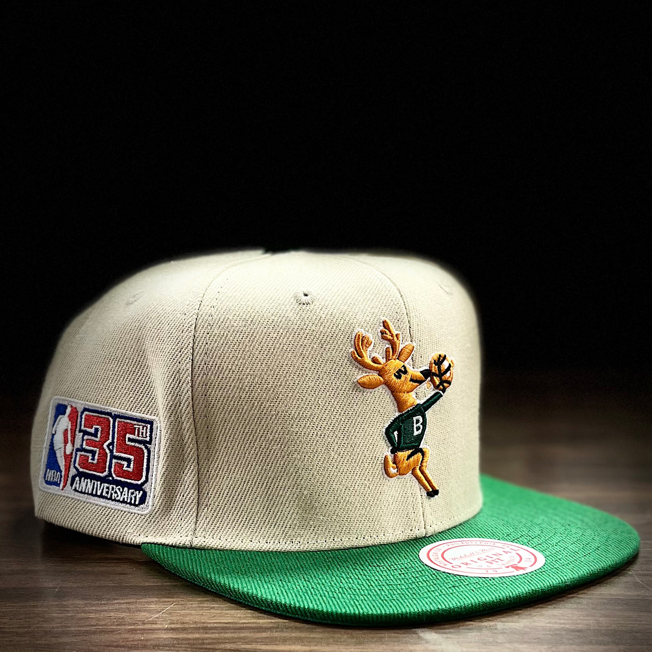 Mitchell & Ness Logo History Fitted HWC Milwaukee Bucks