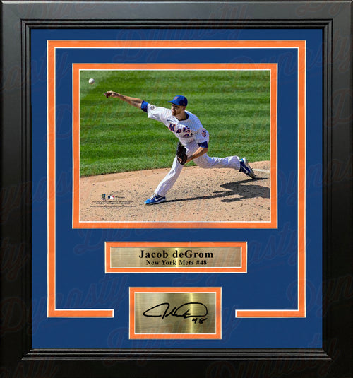 Jacob Degrom New York Mets Autograph Signed Custom Framed Jersey