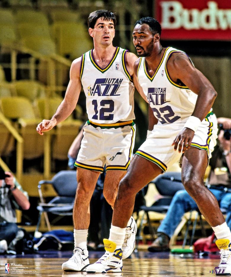 EB252 Karl Malone Utah Jazz Dunk Basketball 8x10 11x14 16x20 Photo