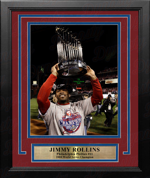 JIMMY ROLLINS Philadelphia Phillies 2008 Majestic Throwback Away