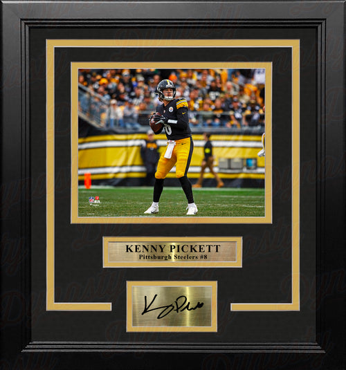 Pittsburgh Steelers #8 Kenny Pickett Impact Jersey 13 x 13 Framed Photo