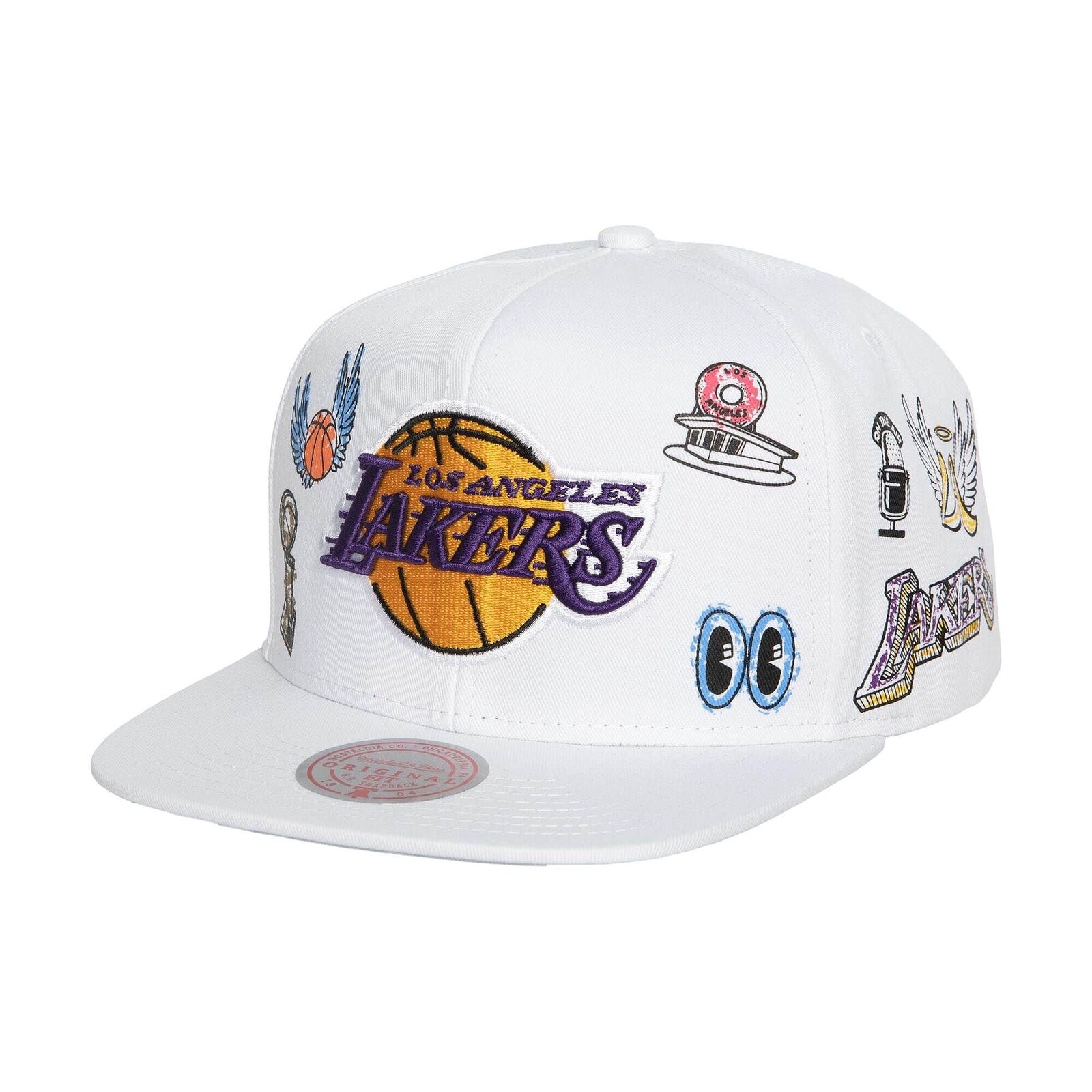 Mitchell & Ness Los Angeles Lakers Snapback Hat - Black/White - LA Lakers  Cap