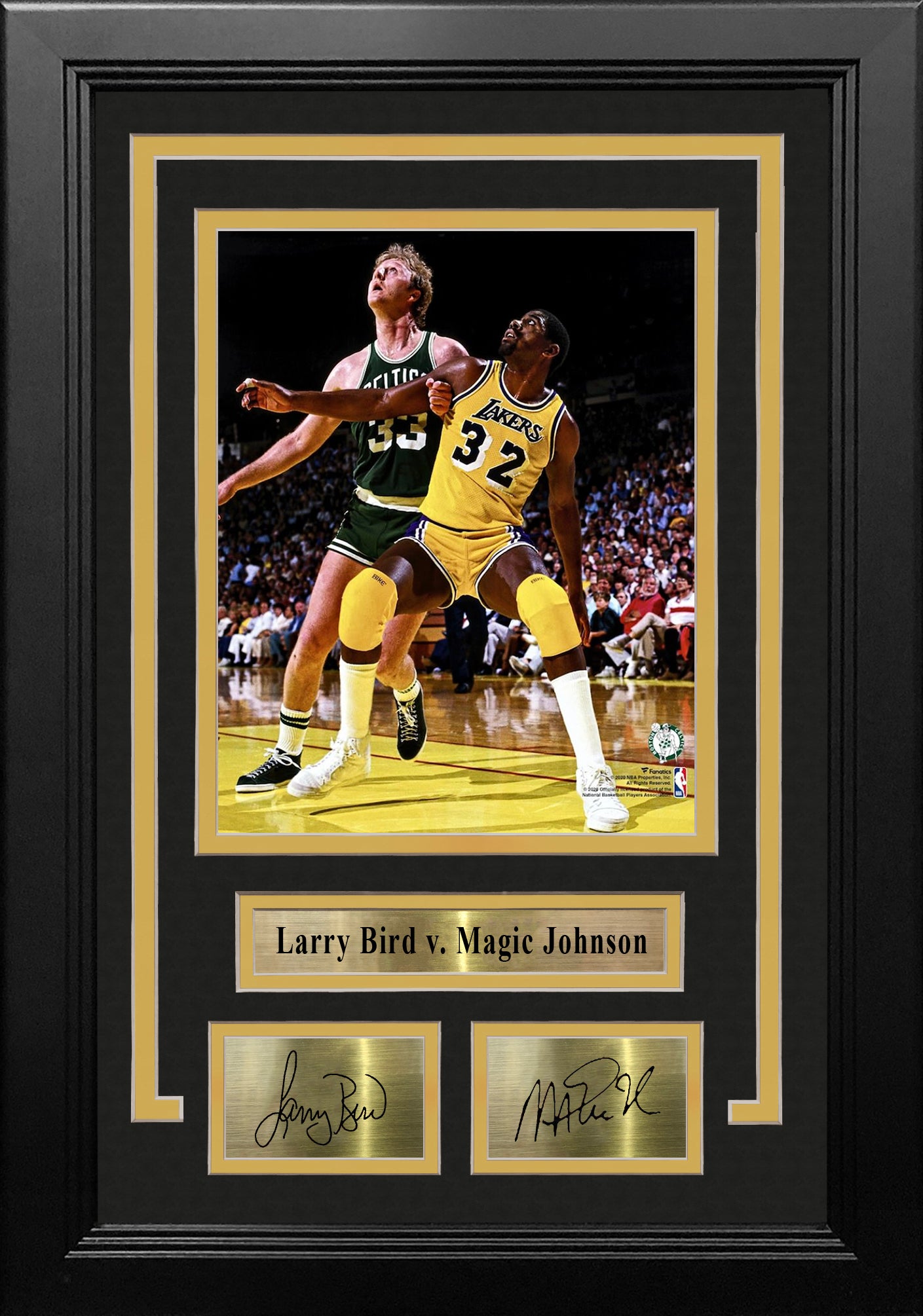 Magic Johnson and Larry Bird Dual Signed Original Painting -, Lot #43129