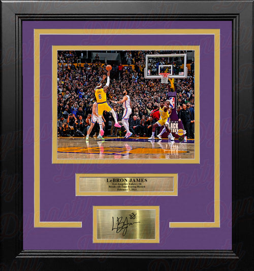 Lebron James Autograph Replica Print - 8x10 Desktop Framed Print - Portrait  - 8x10 Desktop Framed Print - Portrait