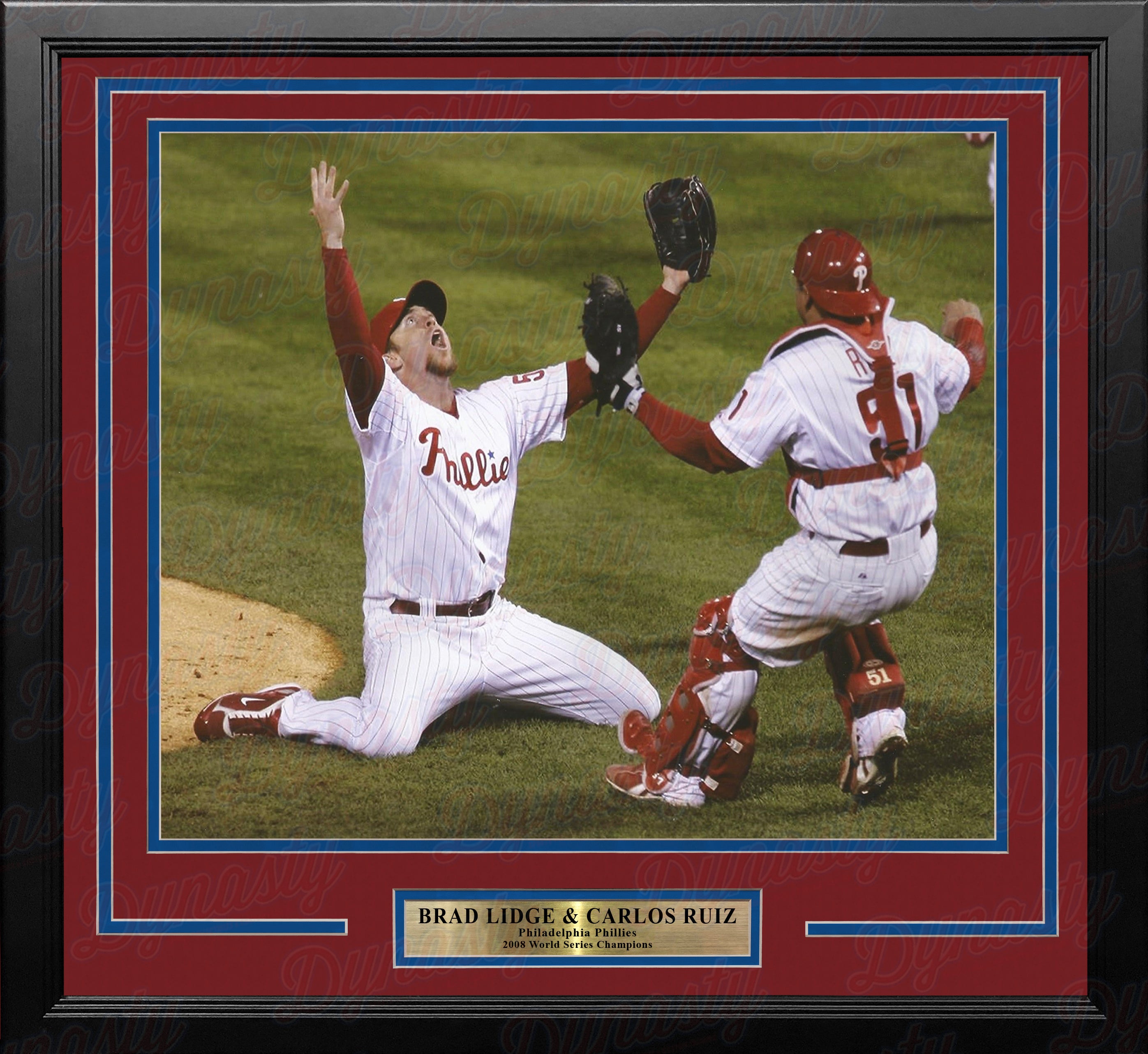 Catcher Carlos Ruiz and Brad Lidge of the Philadelphia Phillies News  Photo - Getty Images