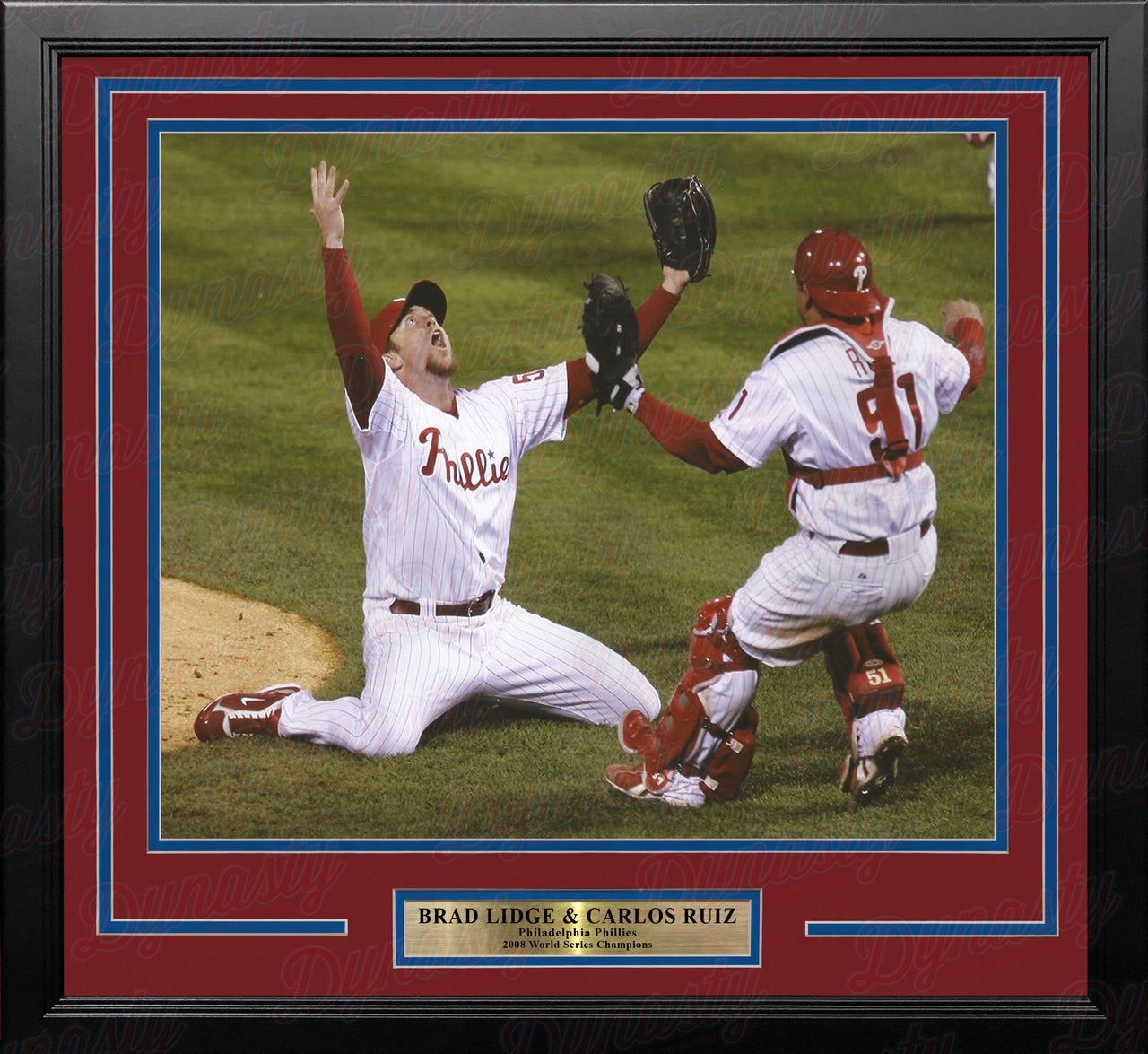 Philadelphia Phillies 2008 World Series Champions Black Framed