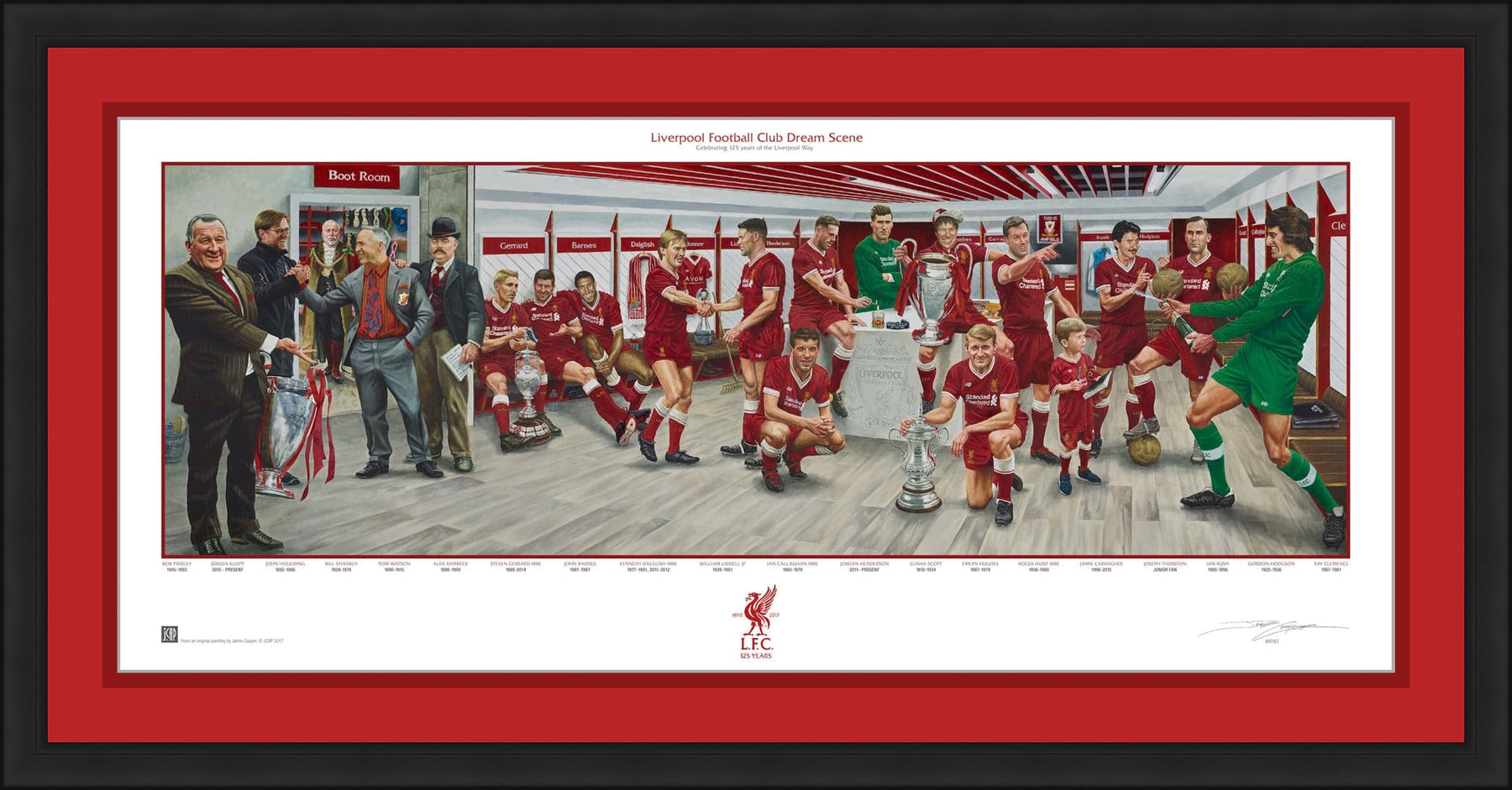 Liverpool Fc Exclusive Dream Scene Lithograph Artwork Print By Artist Jamie Cooper Dynasty Sports Framing