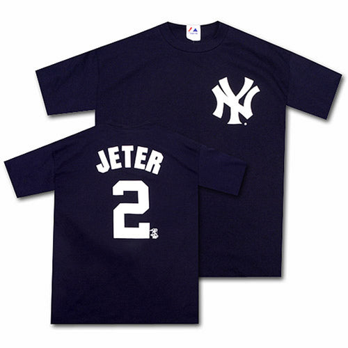 Majestic, Tops, New York Yankees Majestic The Captain Derek Jeter Navy  Womens Slim Fit Shirt M