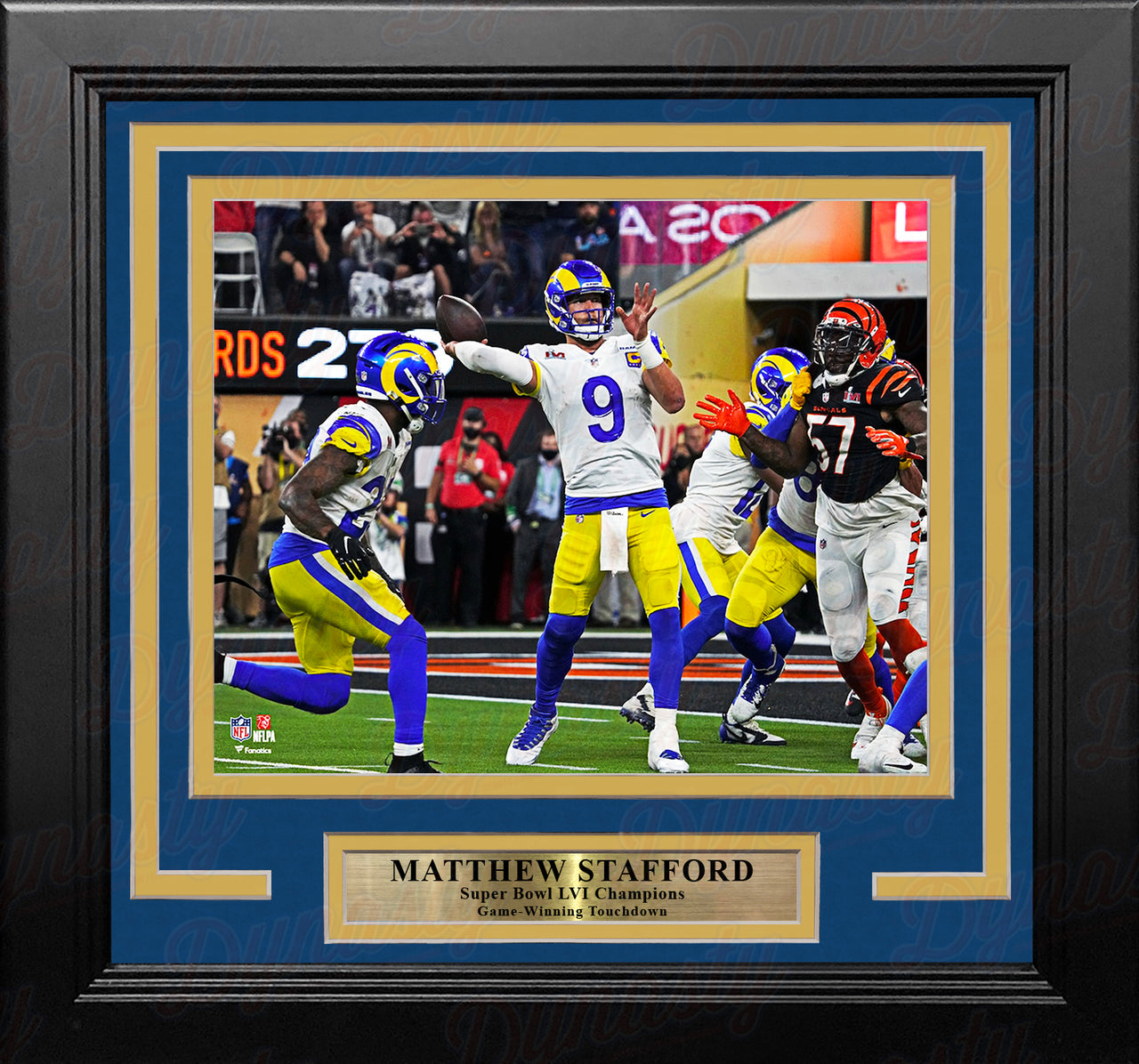 Cooper Kupp Super Bowl LVI Game-Winning Touchdown Los Angeles Rams  Autographed 8x10 Framed Photo