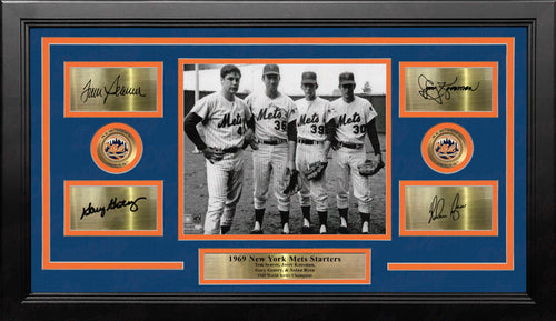 New York Mets Autographed 1969 World Series Champion Pitchers 11x14 Photo  Framed