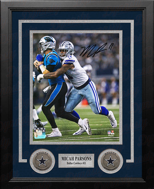 Micah Parsons Flexing Dallas Cowboys Autographed 16 x 20 Framed Football  Photo