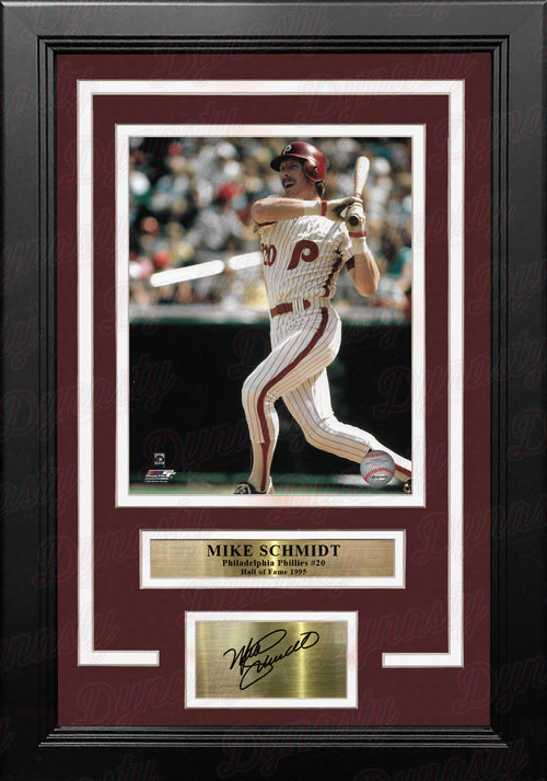 Chase Utley Swinging at the Plate Philadelphia Phillies 8x10 Framed Photo  with Engraved Autograph - Dynasty Sports & Framing