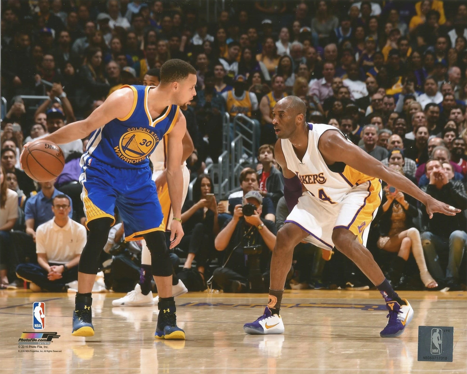 Steph Curry v. Kobe Bryant NBA Basketball 8" x 10" Photo ...