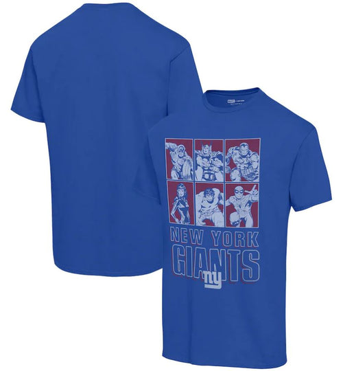 Women's Junk Food Royal/White New York Giants Throwback Football