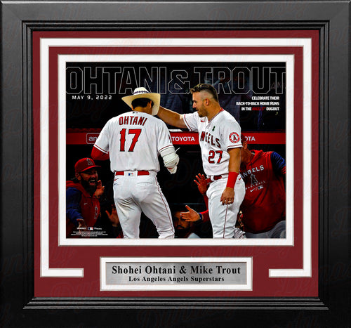 Shohei Ohtani & Mike Trout Los Angeles Angels of Anaheim 8x10 Framed Photo  with Engraved Autographs - Dynasty Sports & Framing