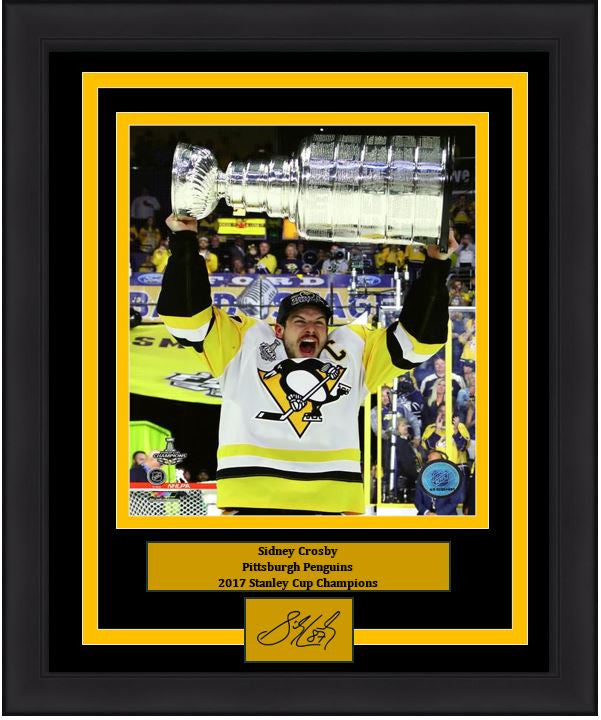 sidney crosby autographed jersey framed