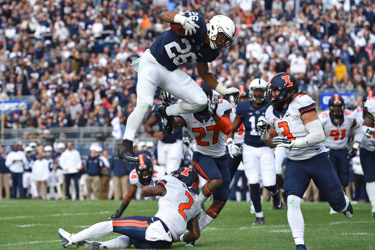 Saquon Barkley Leap Penn State College Football Photo Dynasty Sports