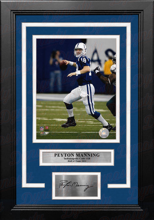 Peyton Manning Indianapolis Colts Signed Autographed 22 x 14 Framed Photo  Global COA