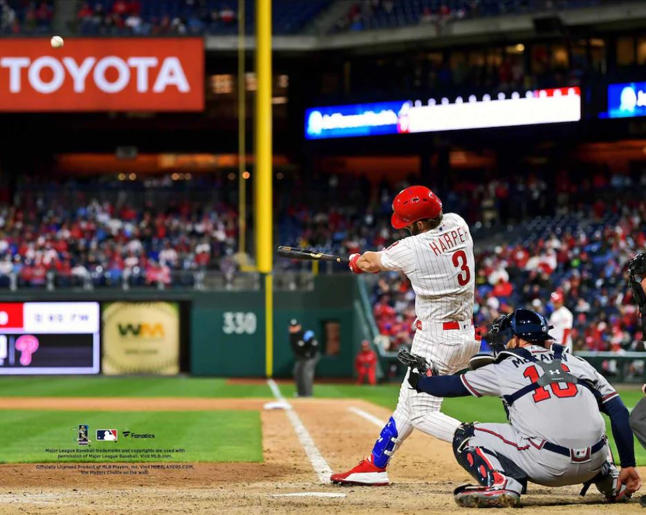 Bryce Harper NLCS MVP Home Run Framed Photo Wall Decor Phillies Laser  Signature