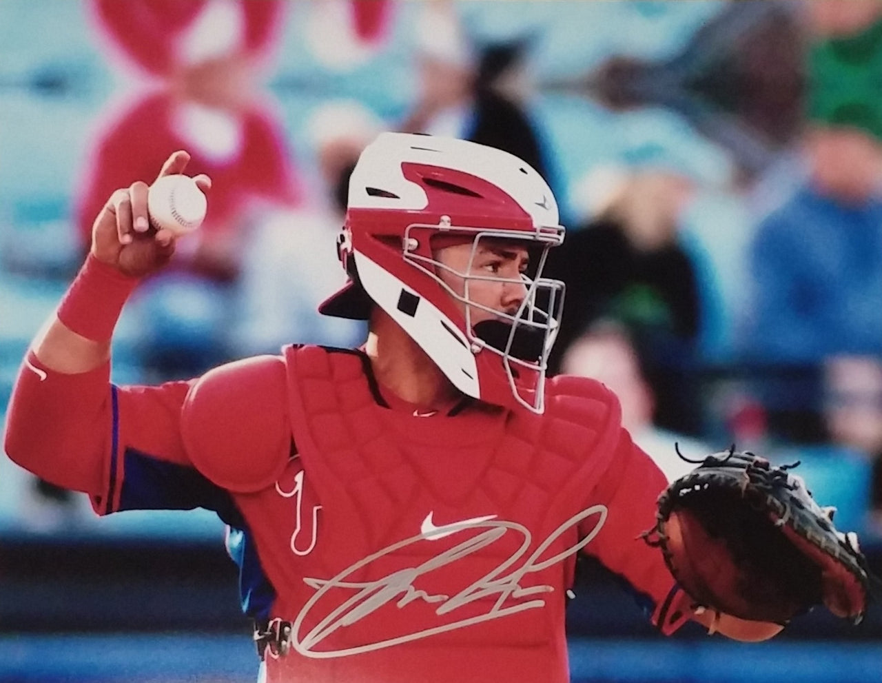 AUTOGRAPHED JORGE ALFARO 8X10 Philadelphia Phillies Photo - Main Line  Autographs