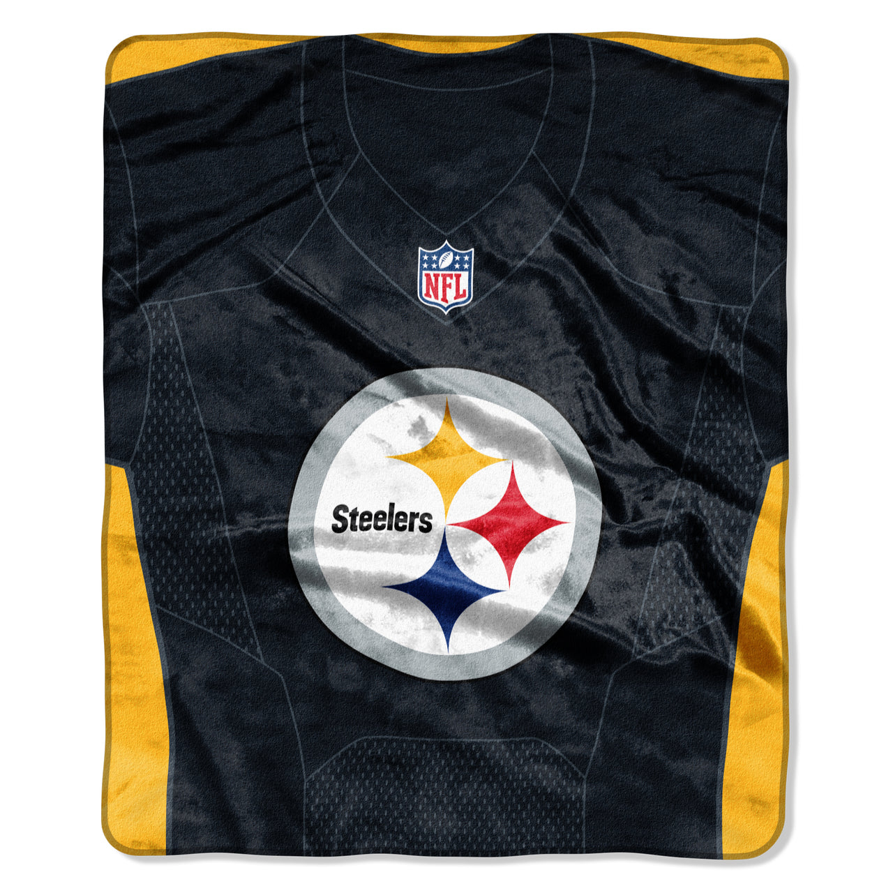 Pittsburgh Steeler Royal Plush Logo Team Spirit Jersey Blanket Dynasty Sports Framing