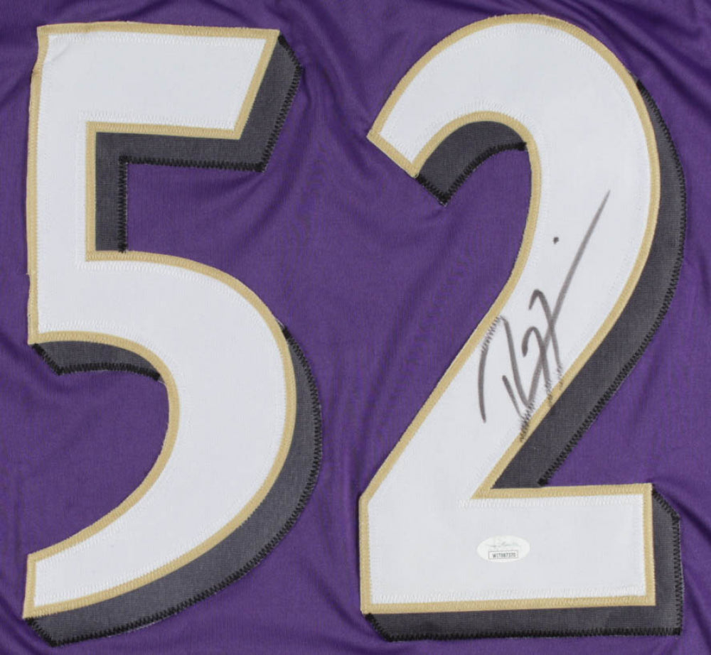Ray Lewis Baltimore Ravens Autographed Signed Football Jersey - JSA  Hologram