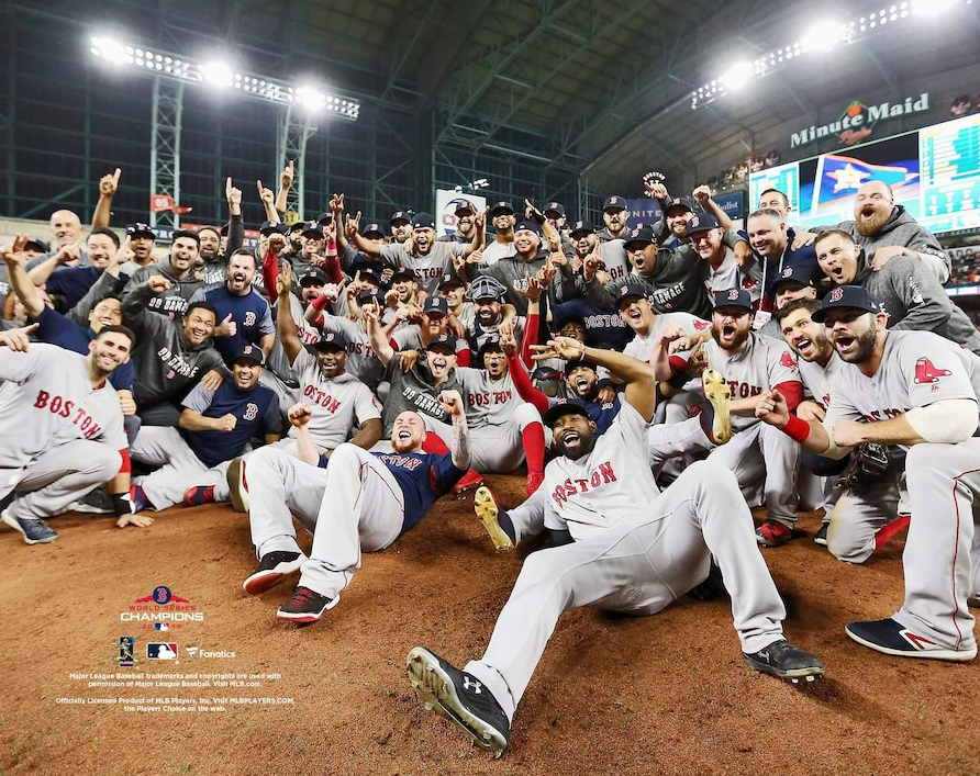 Chris Sale & Christian Vazquez Boston Red Sox 2018 World Series Champions  Final Out 8 x 10 Photo
