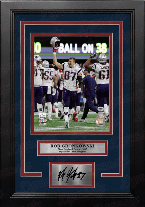 Rob Gronkowski Autographed Professionally Framed New England 