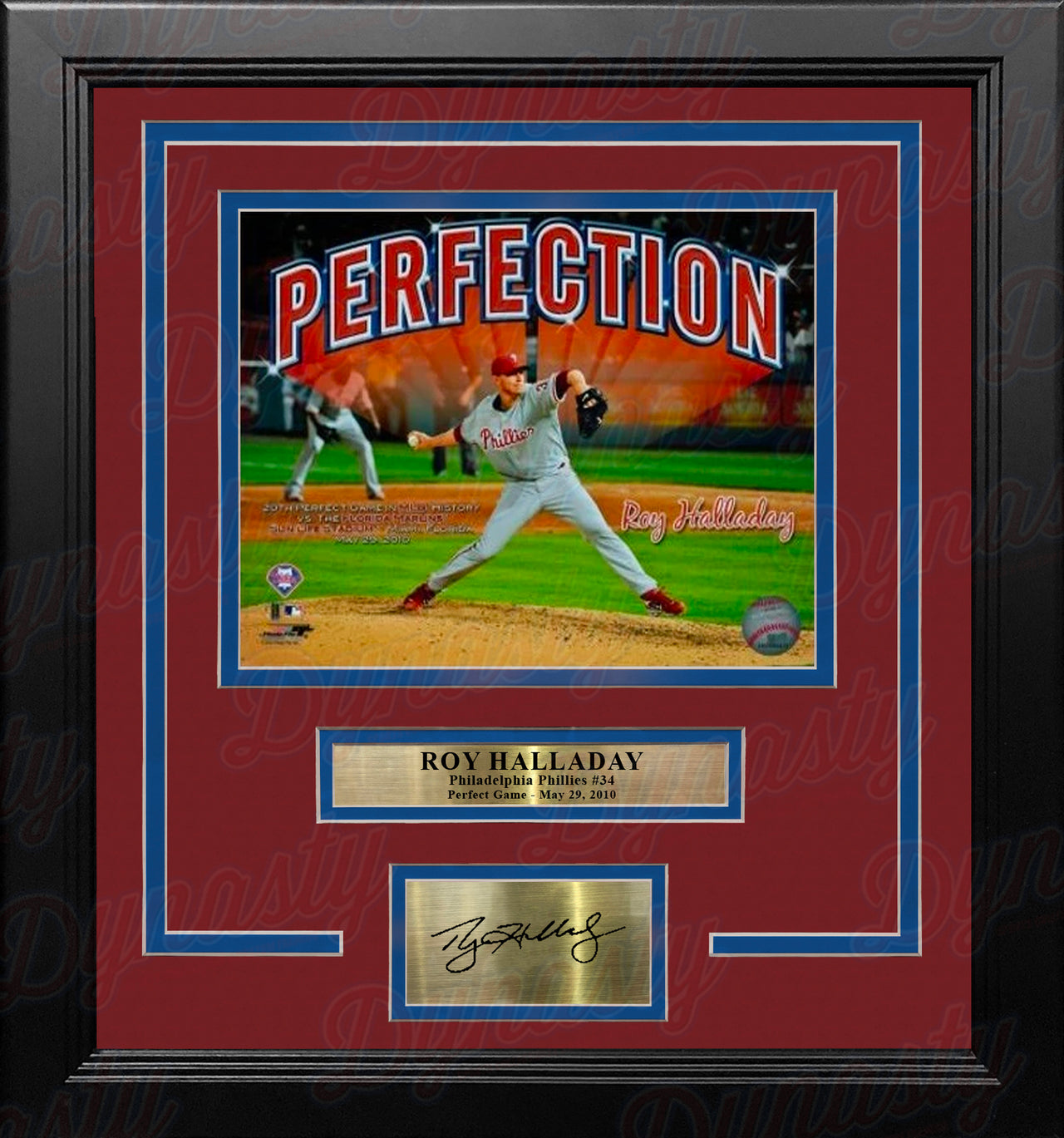 Roy Halladay Perfect Game Action with Overlay Poster by Unknown at